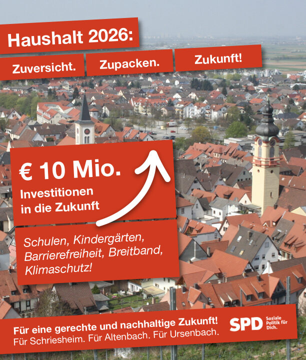 Haushalt 2026: Zuversicht. Zupacken. Zukunft.